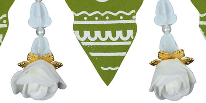 Toran for Main Door Entrance, Handmade Mango Leaf Toran, Traditional Bandarwal for Festival, Wedding & Home Decor, Artificial Leaf Door Hanging (42 x 6 Inches, Green)