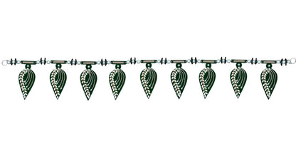 Toran for Main Door Entrance, Handmade Mango Leaf Toran, Traditional Bandarwal for Festival, Pooja, Wedding & Home Decor, Doorway Decorative Hanging (42 x 6 Inches, Green)
