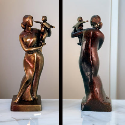 Niharika Collections Handmade Clay Terracotta Abstract Sculpture | Home Décor & Gift | Cultural Art | Breastfeeding Mother Idol