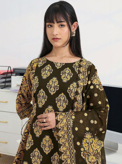 Women Ethnic Motifs Printed Pleated Kurta with Trousers & With Dupatta