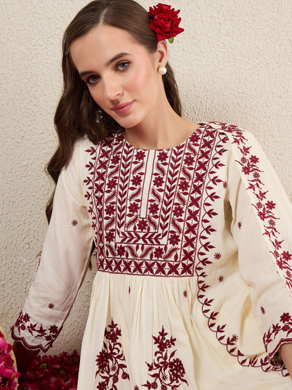 Women Ethnic Motifs Embroidered Kurta with Trousers & Dupatta