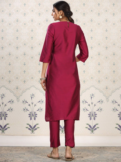 Dhiyona OD  Yoke Design Embroidered Kurta with Trousers