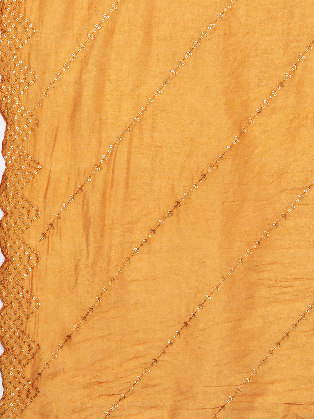 Regular Sequinned Kurta with Trousers Dupatta