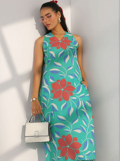 Women Floral Printed Regular Kurta with Trousers