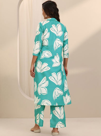Women Floral Printed Regular Kurta with Trousers