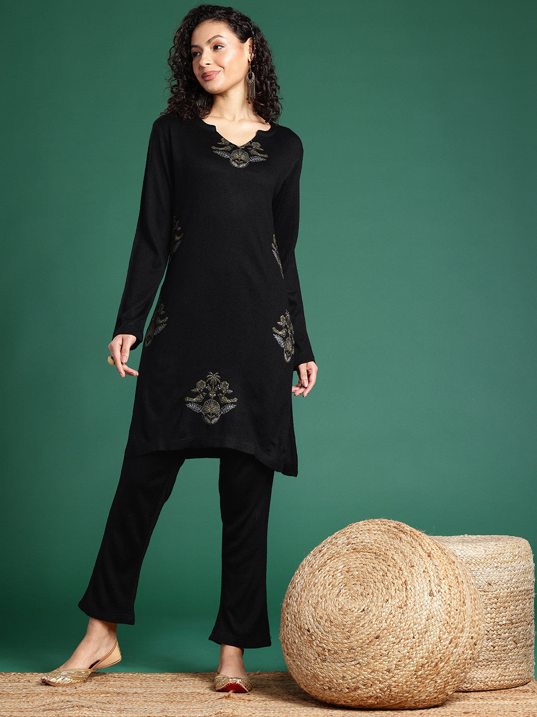Ethnic Motifs Printed Regular Kurta With Trousers