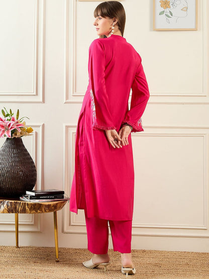 Dhiyona IE Women Magenta Kurta Sets