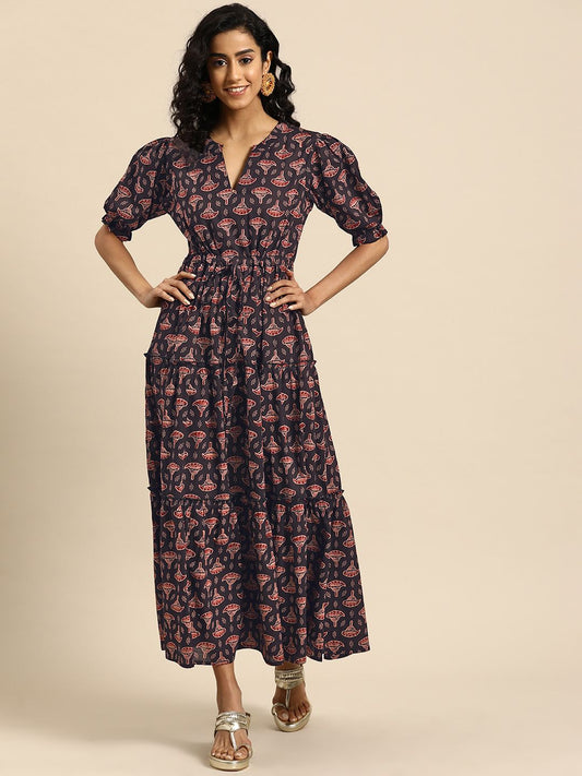 Dhiyona AY Women's Floral Printed Maxi Dress