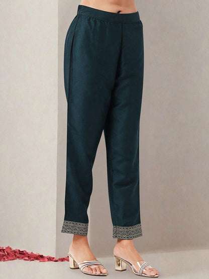 Dhiyona IS Women's Women Printed Regular Kurta with Trousers