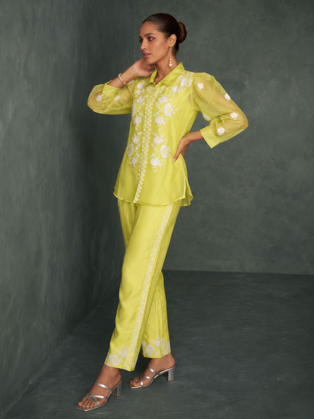 Saba Finch Embroidered 3 pc Co-ord Set