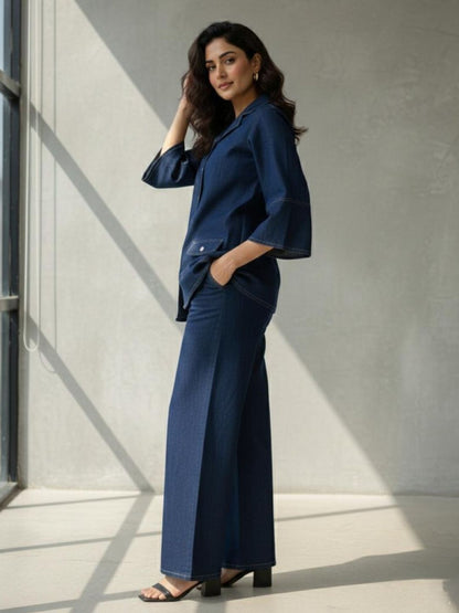 Prisha cobalt denim co-ord set