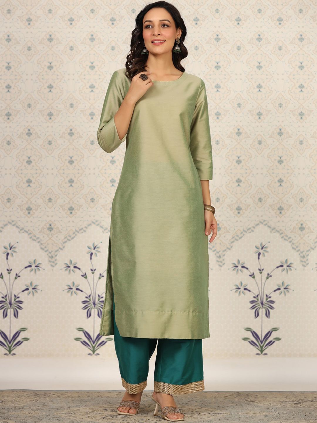 Dhiyona OD  Round Neck Kurta With Palazzos