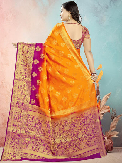 Dhiyona RV Women's Banarasi Silk With Jacquard Print Saree  ( KVD687 )