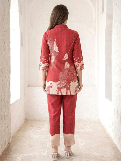 Akshara canta printed Cotton co-ord set