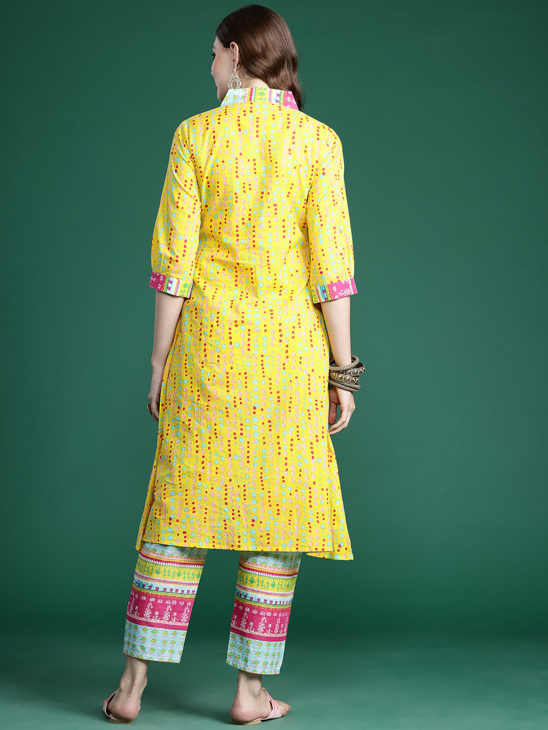 Printed Pure Cotton Kurta with Trousers