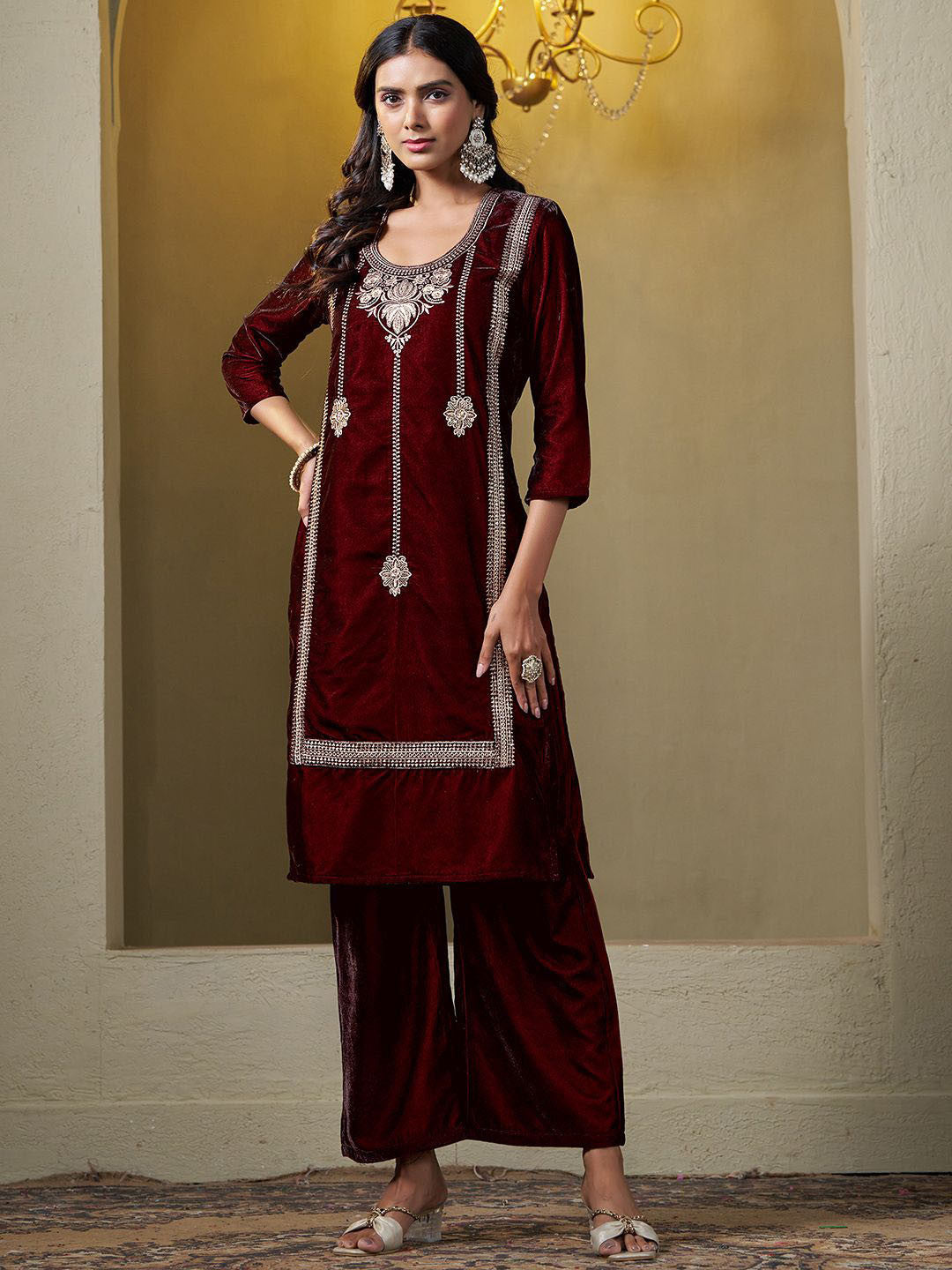 Embroidered Kurta & Trouser With Dupatta