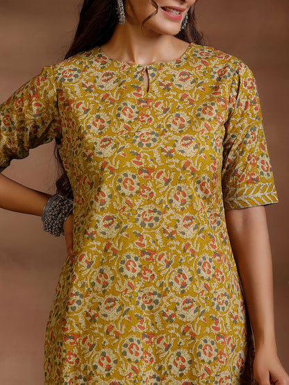 Women Floral Printed Regular Pure Cotton Kurta with Palazzos