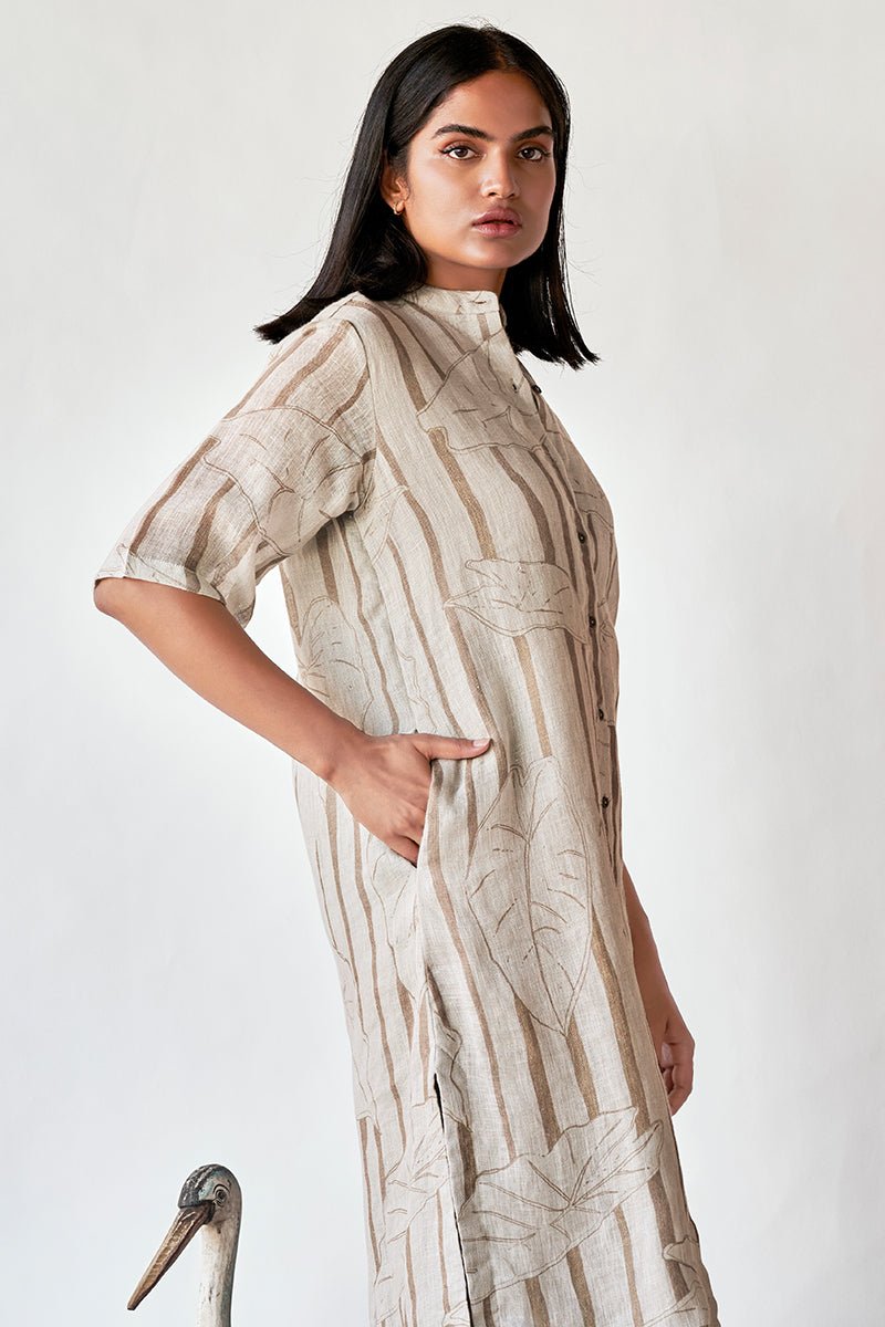 Women's Foggy Dew and Space Grey Linen Co-ord Set