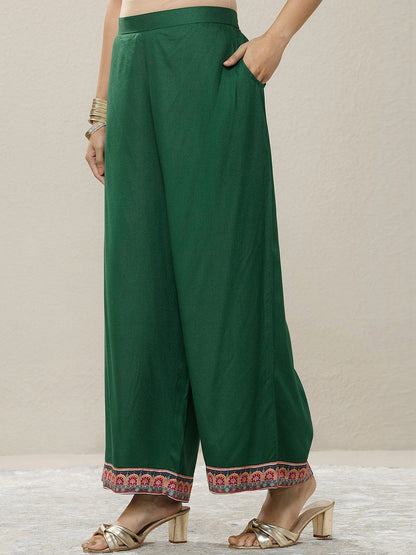 Dhiyona LL Women Ethnic Motifs Printed Regular Beads and Stones Kurta with Palazzos & With Dupatta