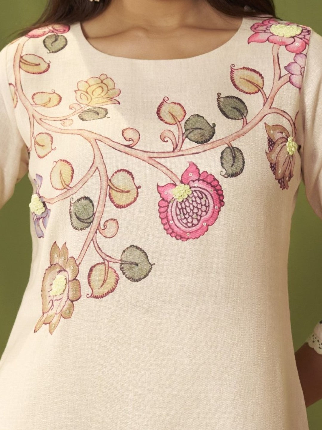 Itrh Parch Cotton Linen Suit Set