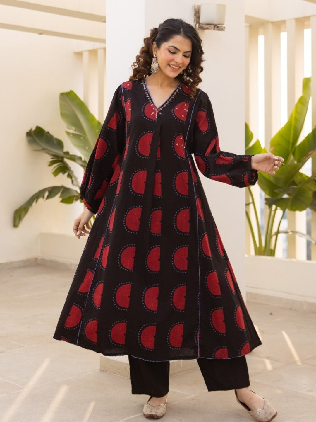 Karen Jade Cotton Kurta Pant Set