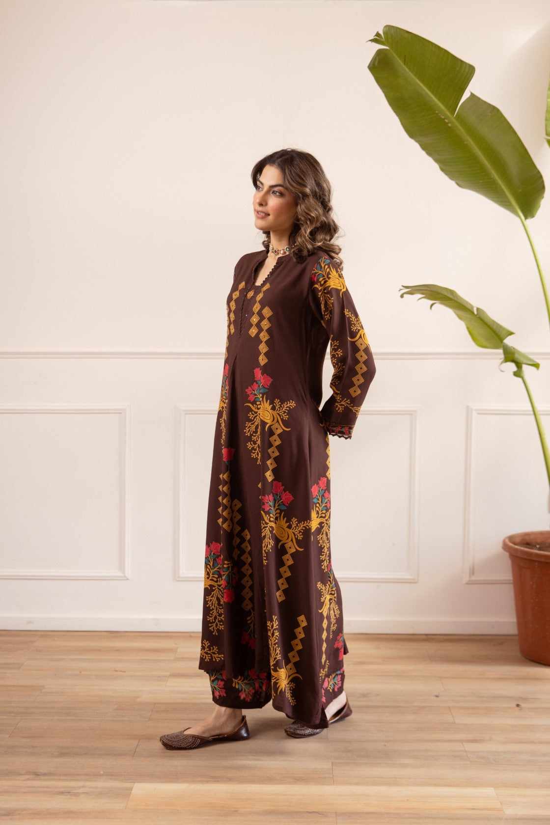 Karen peanut printed kurta pant set