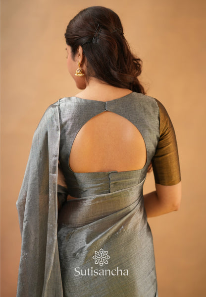 Dhiyona SS Regal Split Elegance Handloom Tissue Cotton Saree