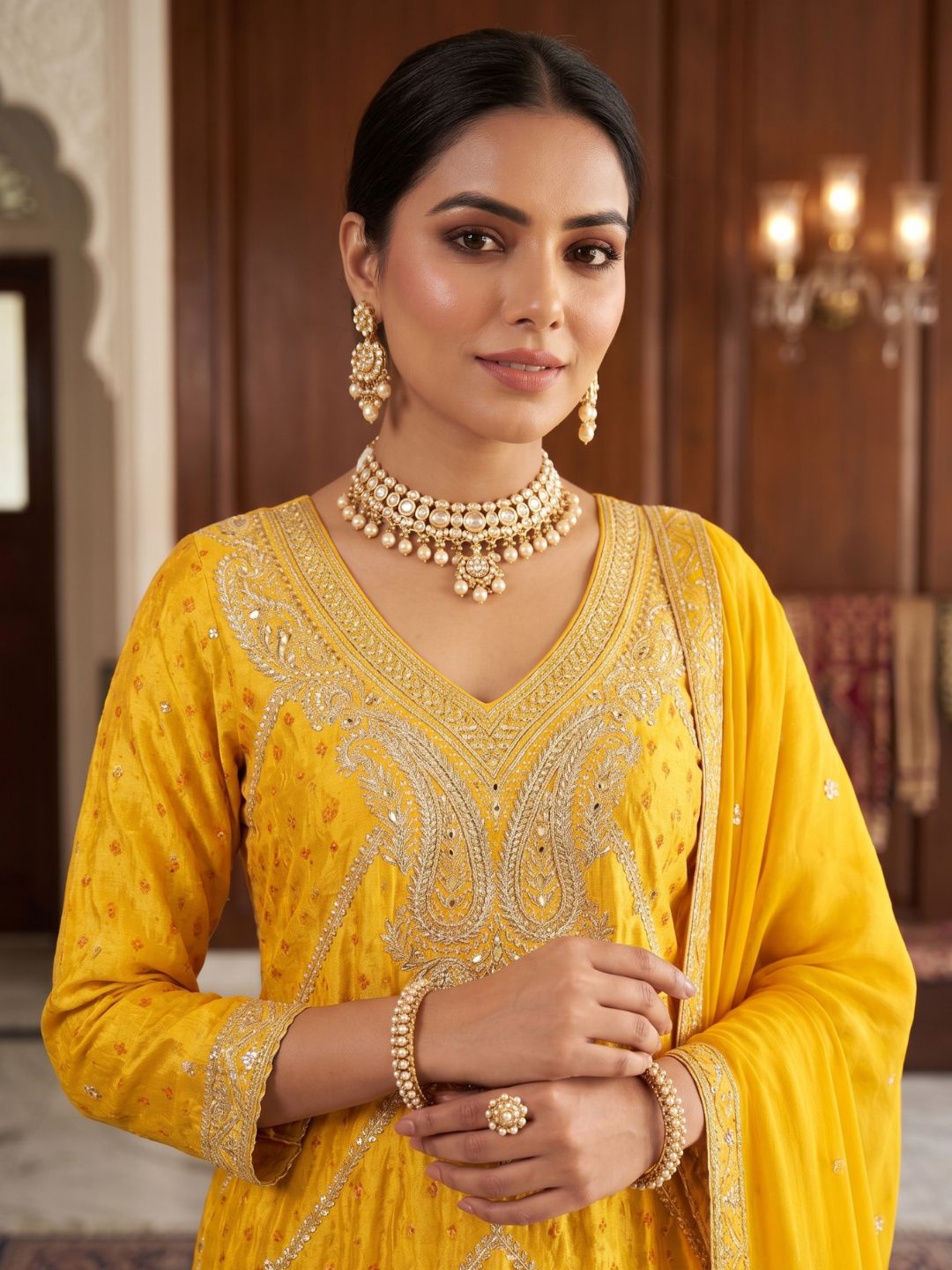 Sreyashi Amber Premium Full Heavy Work Suit set