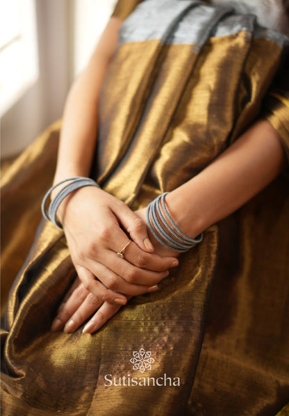 Dhiyona SS Regal Split Elegance Handloom Tissue Cotton Saree