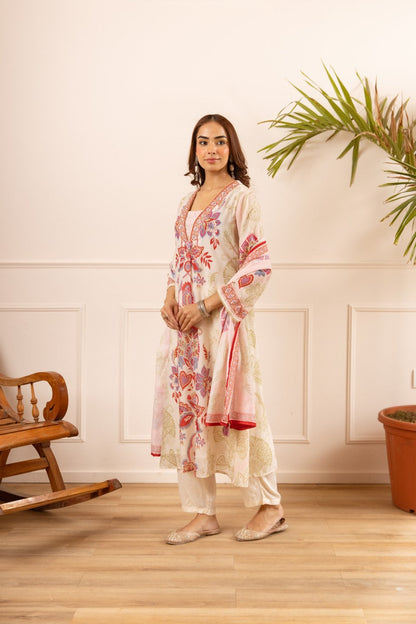Karen ecru cotton suit set
