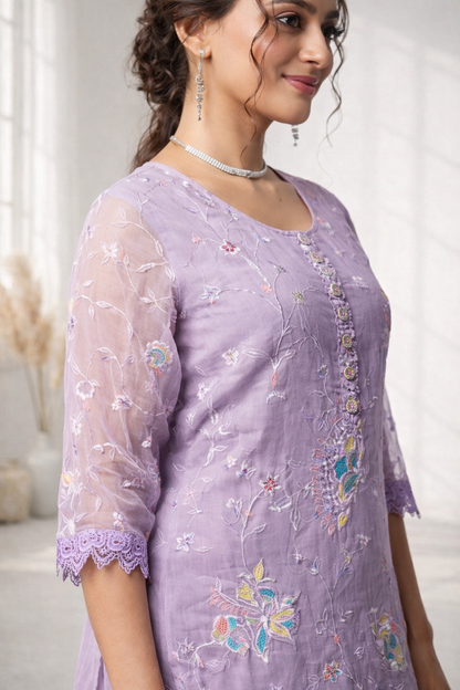 Anumeha lavender work co-ord set