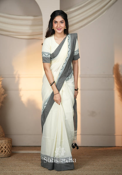 Dhiyona SS The Weaver's Touch: Pure Bengal Cotton Saree with Timeless Appeal