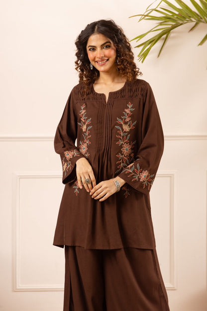 Karen fali embroidery cotton co-ord set