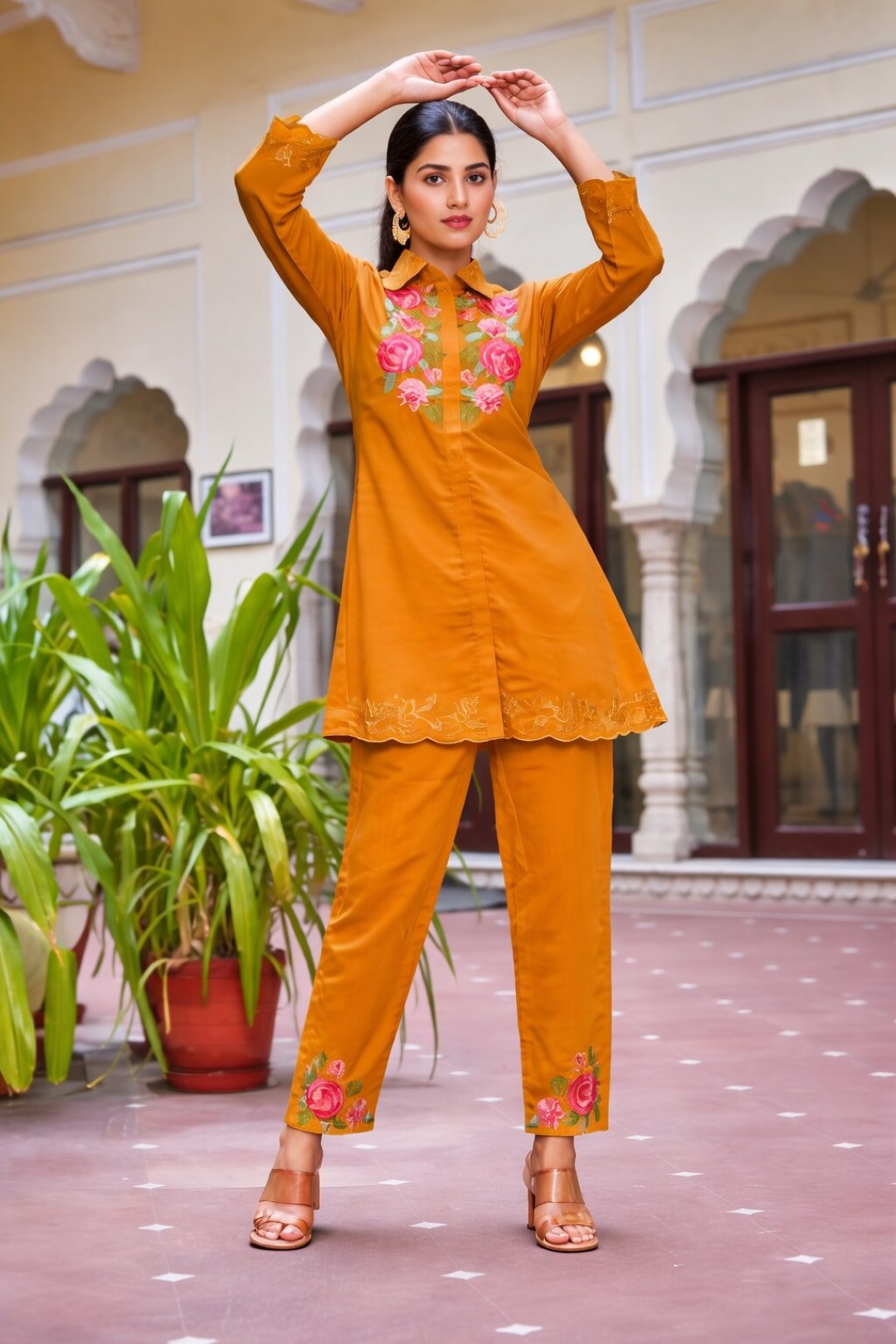 Darika Sunrise Embroidered Co-ord Set