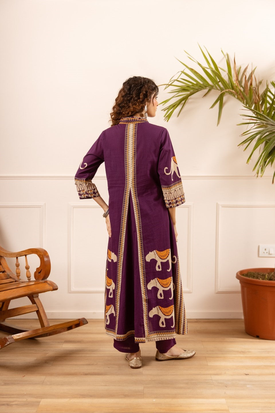 Karen aztec printed cotton kurta pant set