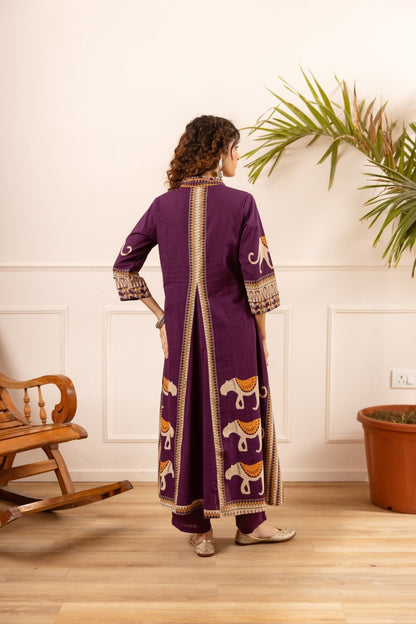 Karen aztec printed cotton kurta pant set