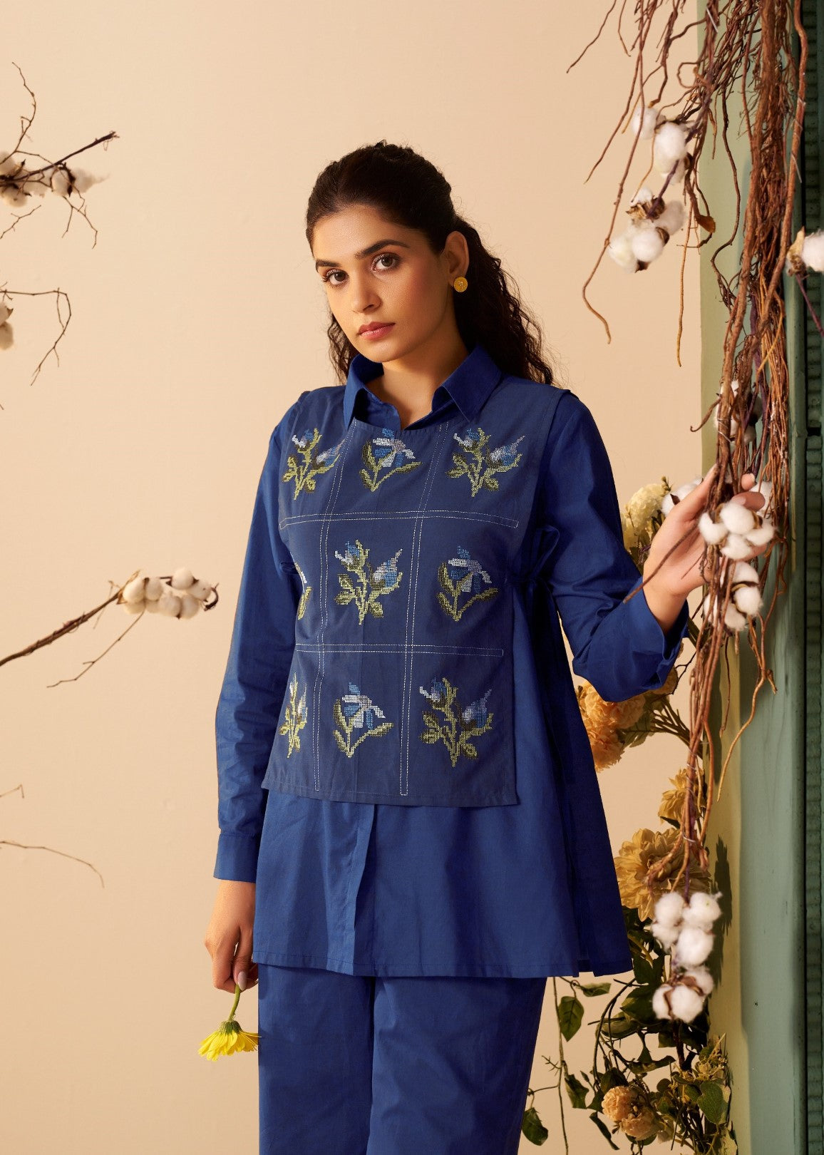 Tisca bondi embroidery co-ord set
