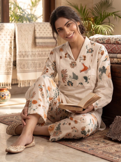Rashmika Pearl Cotton Co-ord Set