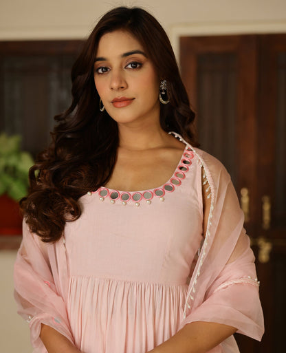 Kusum Pink Cotton Suit Set