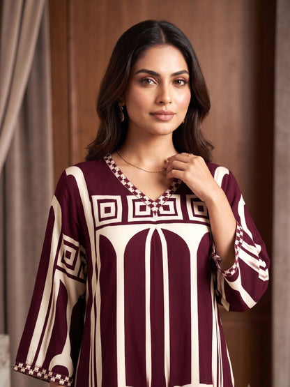 Sargun Mulberry Digital Printed Kurta Pant Set