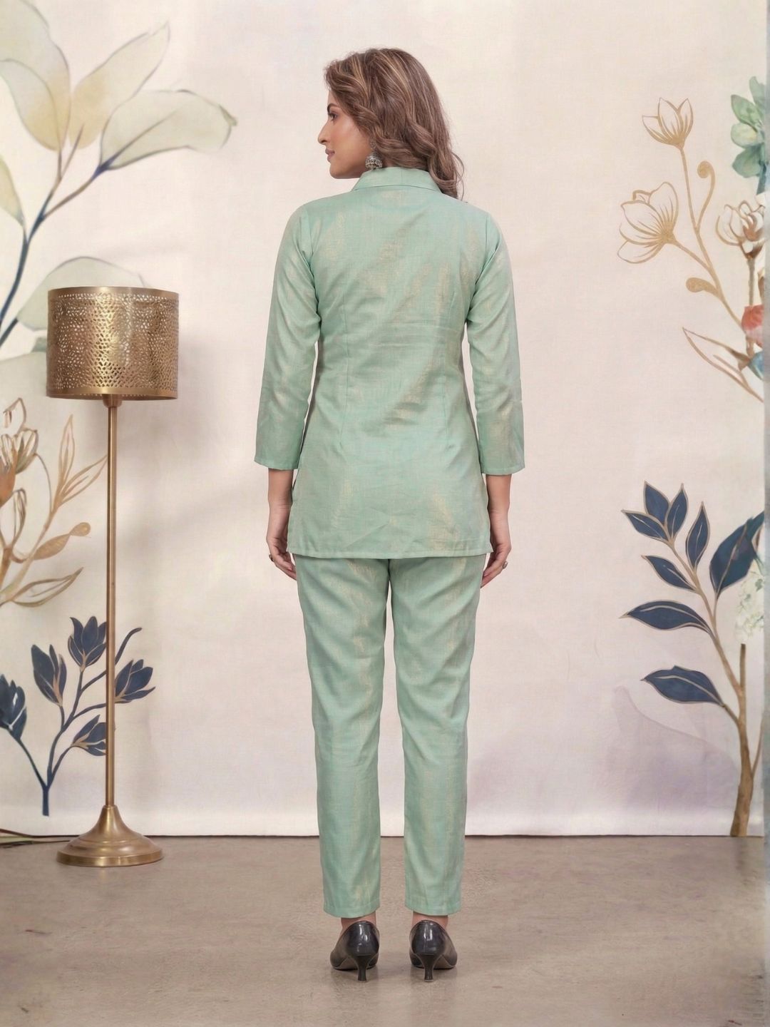 Divya Minty Mirror Work Co-ord Set