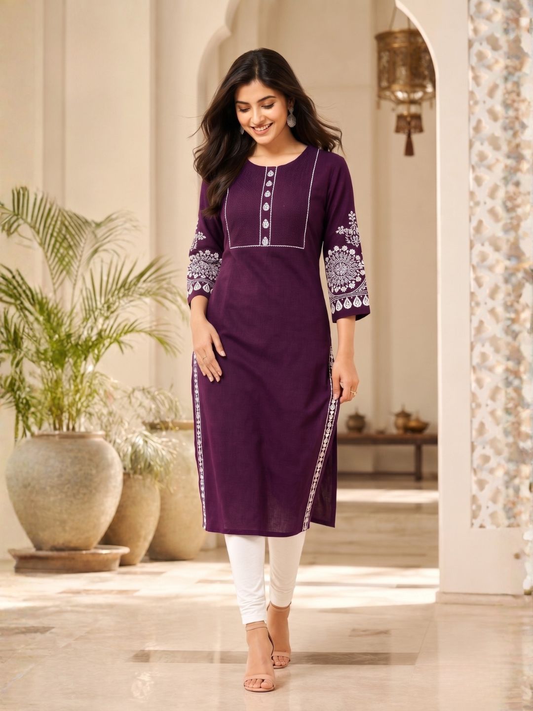 UMA VOILA EMBROIDERED KURTI
