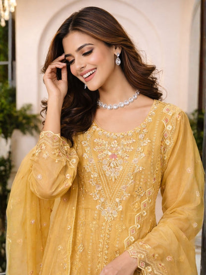 Mayuri Turmeric Full Work Suit Set