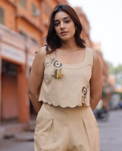 Breeze Beige Flex Coord Set