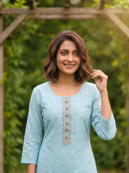 Shanti Tiffany Printed Work Suit Set