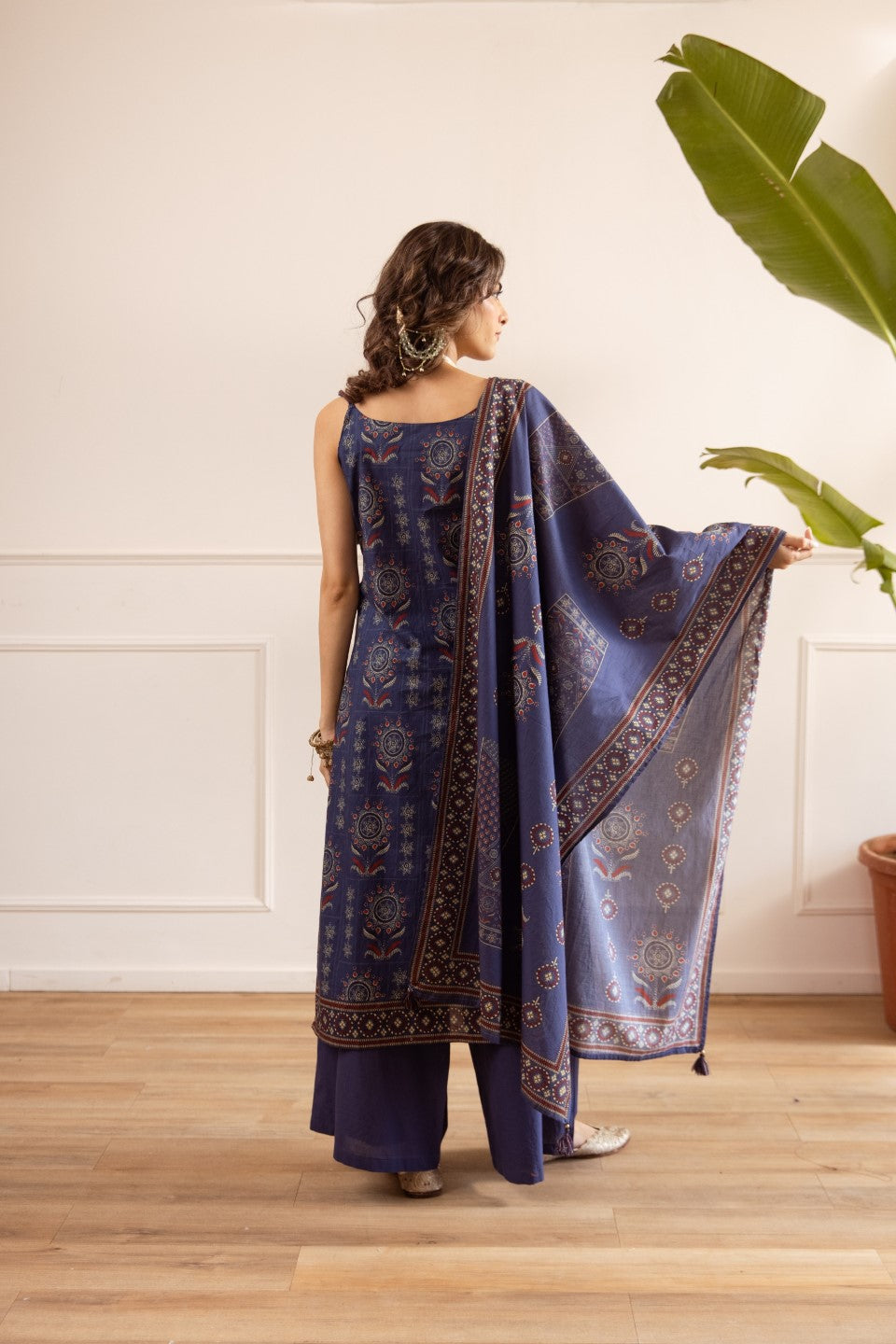 Karen jay cotton printed suit set