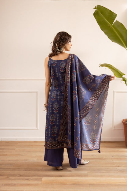 Karen jay cotton printed suit set