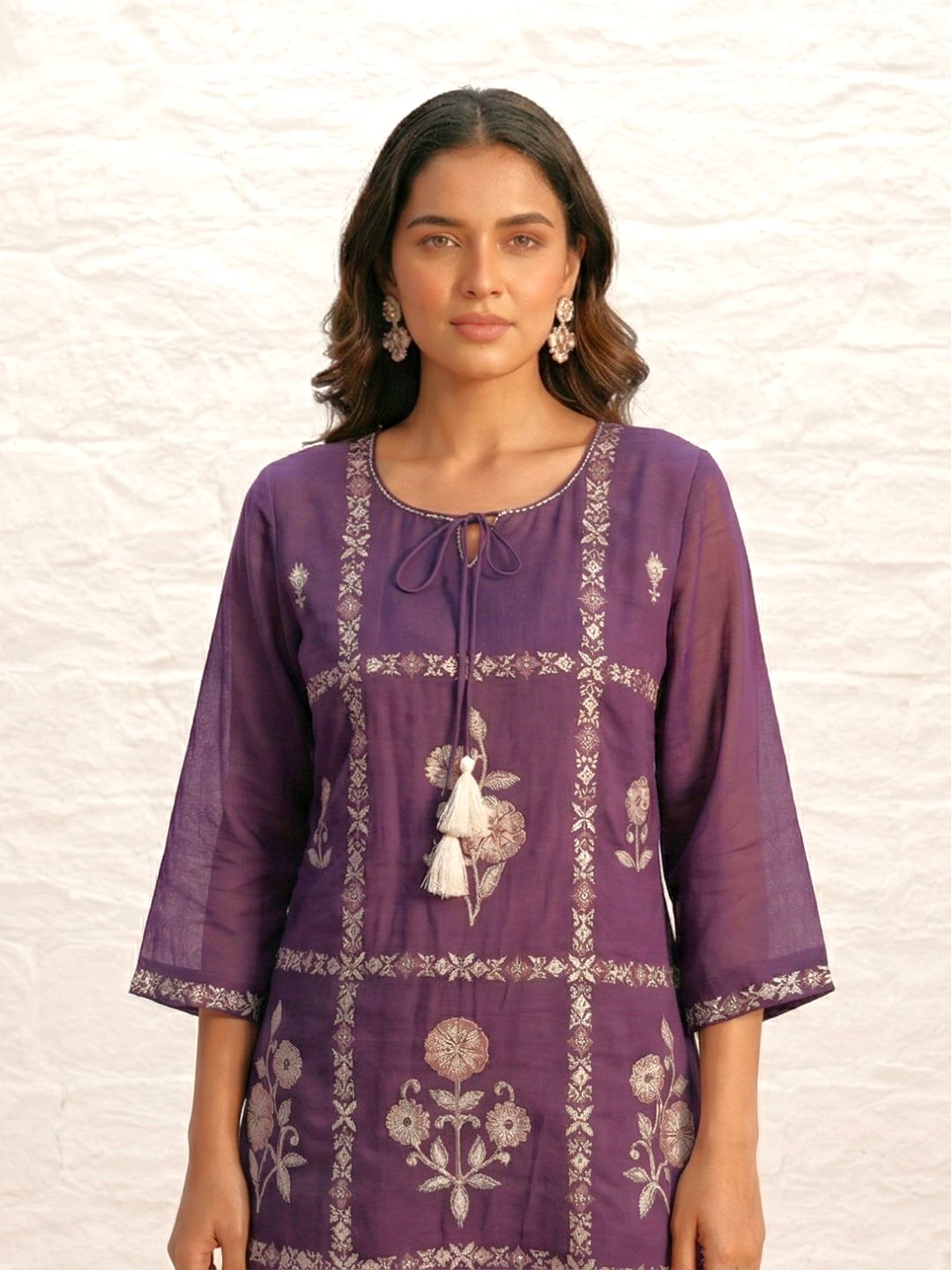 Parikrama Orchid embroidery co-ord set