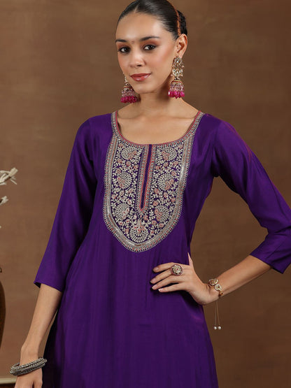 Women Floral Yoke Design Regular Kurta with Trousers & Dupatta