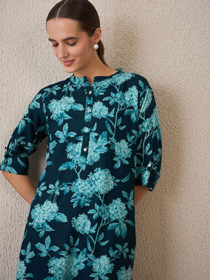 Women Floral Printed Regular Kurta with Palazzos